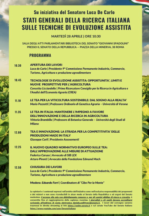 Stati Generali della Ricerca Italiana sulle Tecniche di Evoluzione Assistita